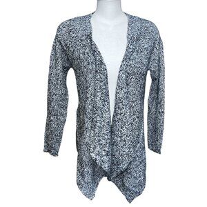 Aeropostale Black & White Open Front Knit Cardigan Sweater Sz XS Womens